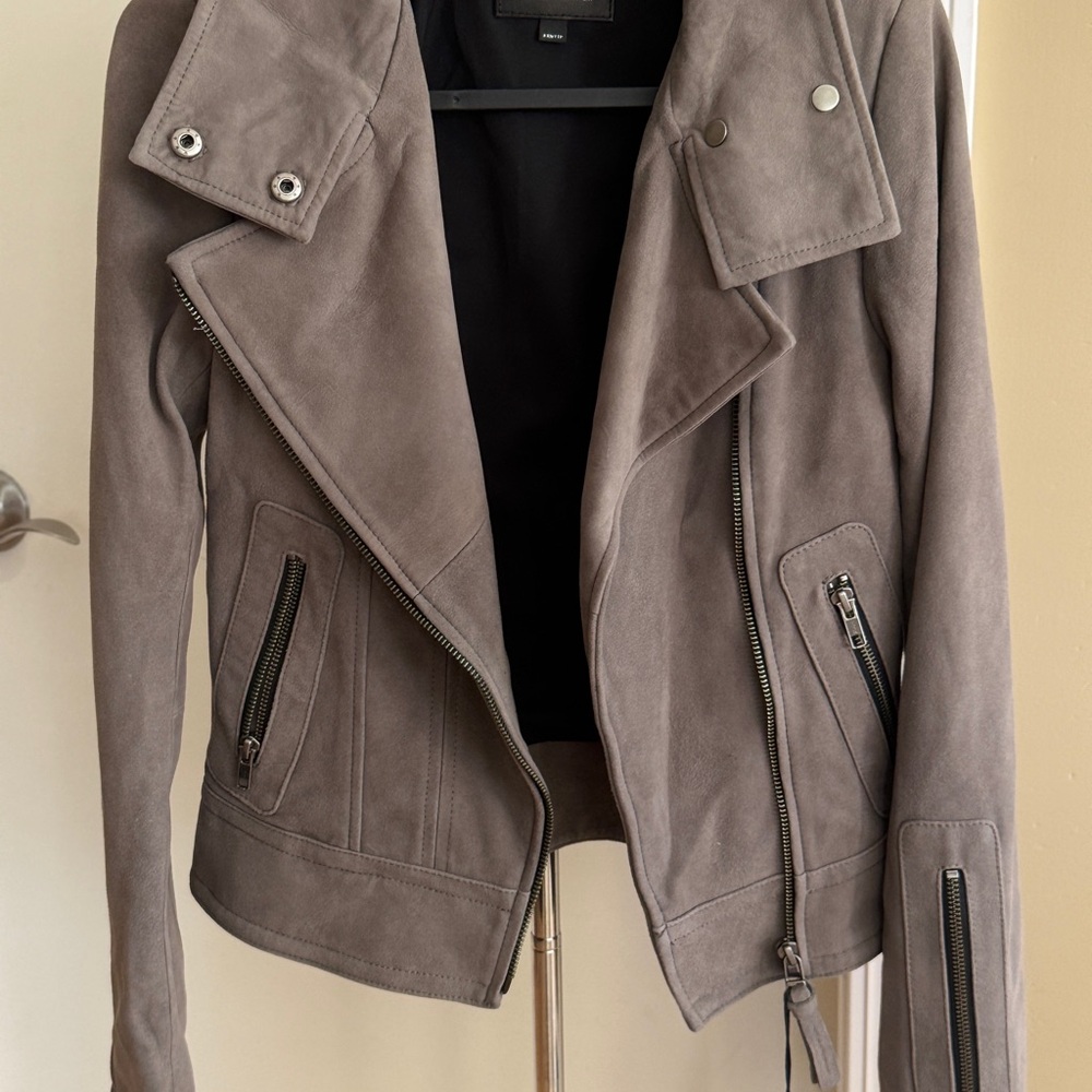 Women's Gray Suede Jacket